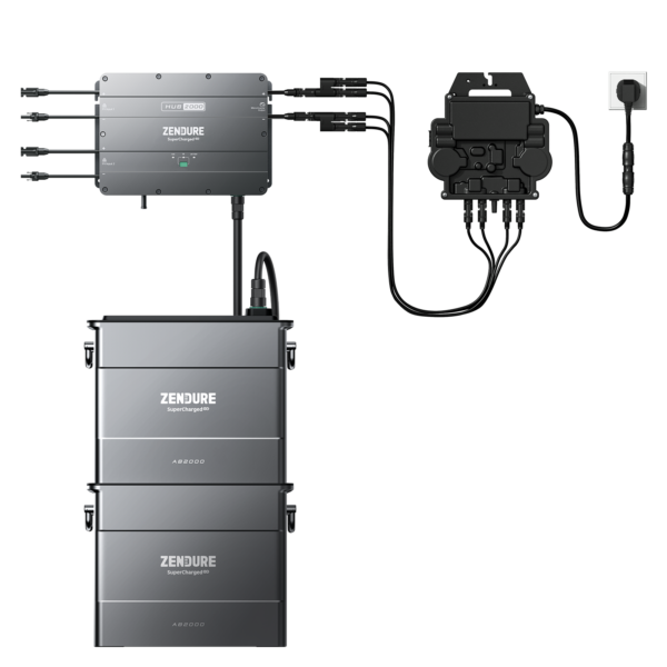 Kit solaire Solarflow hub2000 + 2 batteries 3840 Wh auto consommation